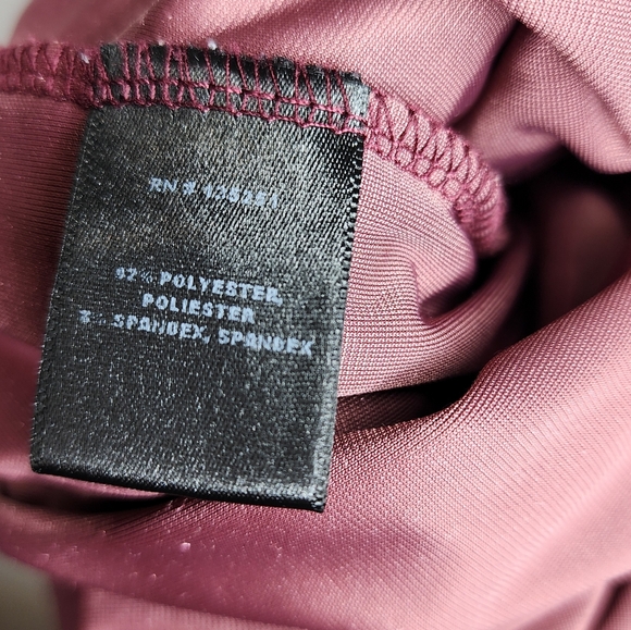 Fraiche by J Velvet Tie Waist Jumpsuit in Burgundy Size L - Picture 6 of 10